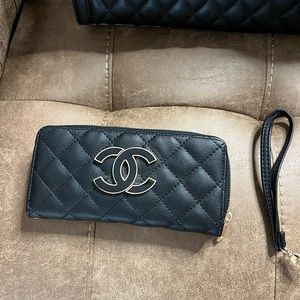 Beautiful, black wristlet, wallet